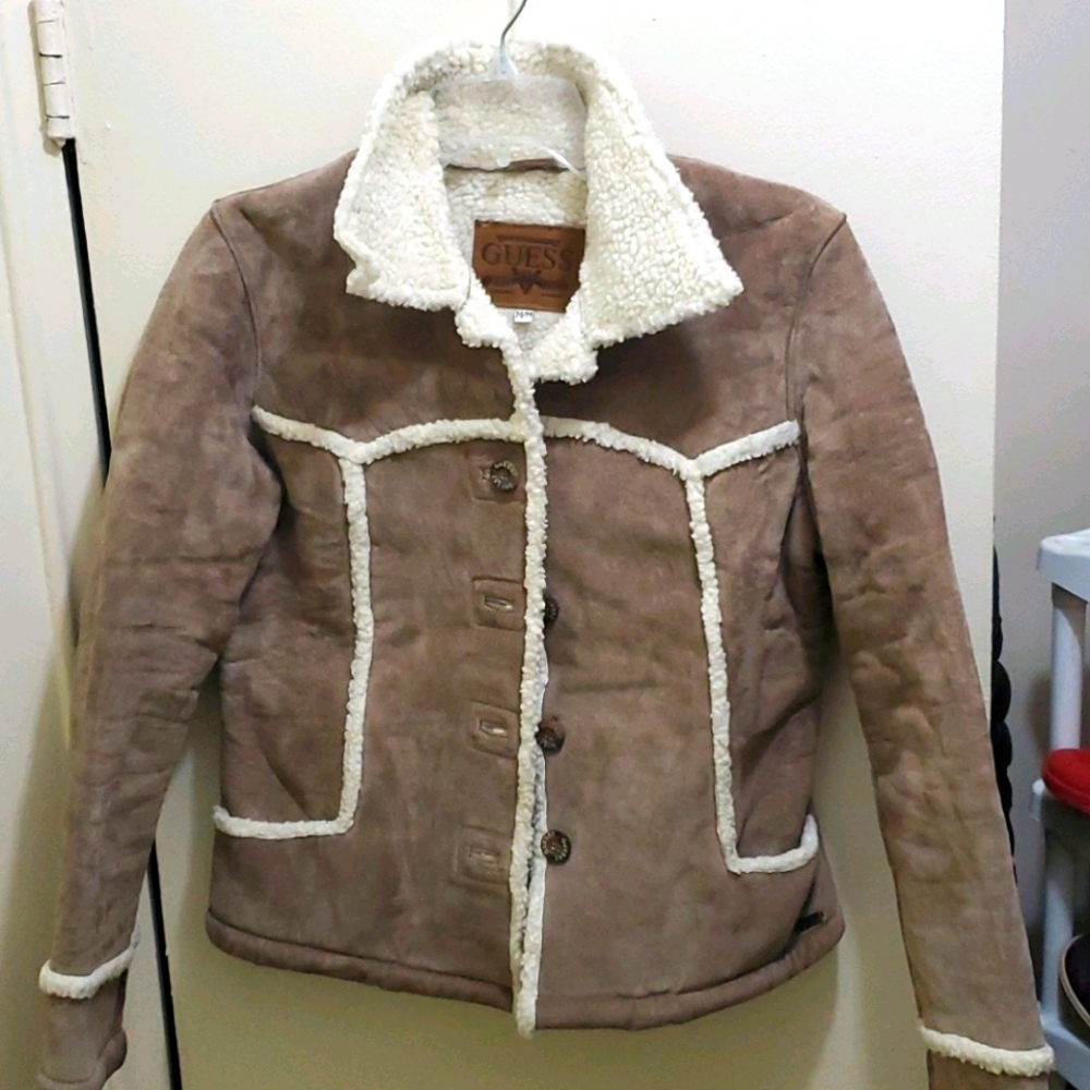 GUESS - 100% PIG LEATHER / SUEDE JACKET